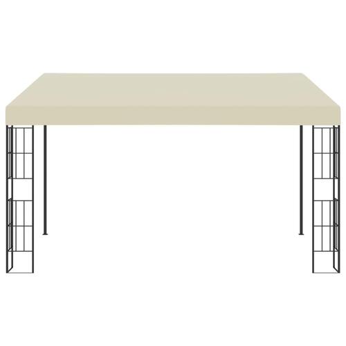 Vægmonteret pavillon 3x4 m stof cremefarvet