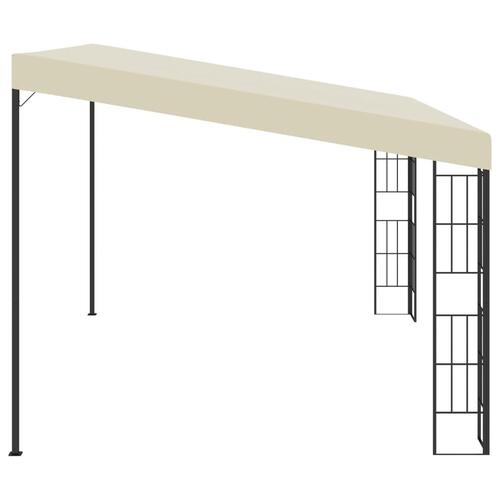 Vægmonteret pavillon 3x4 m stof cremefarvet