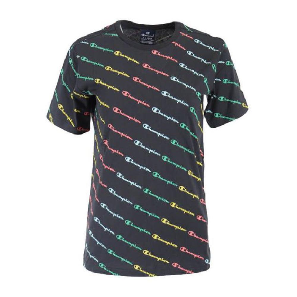 Børne Kortærmet T-shirt Champion Multilogo Sort 13-14 år