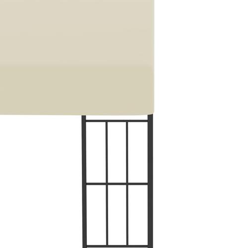 Vægmonteret pavillon 3x4 m stof cremefarvet