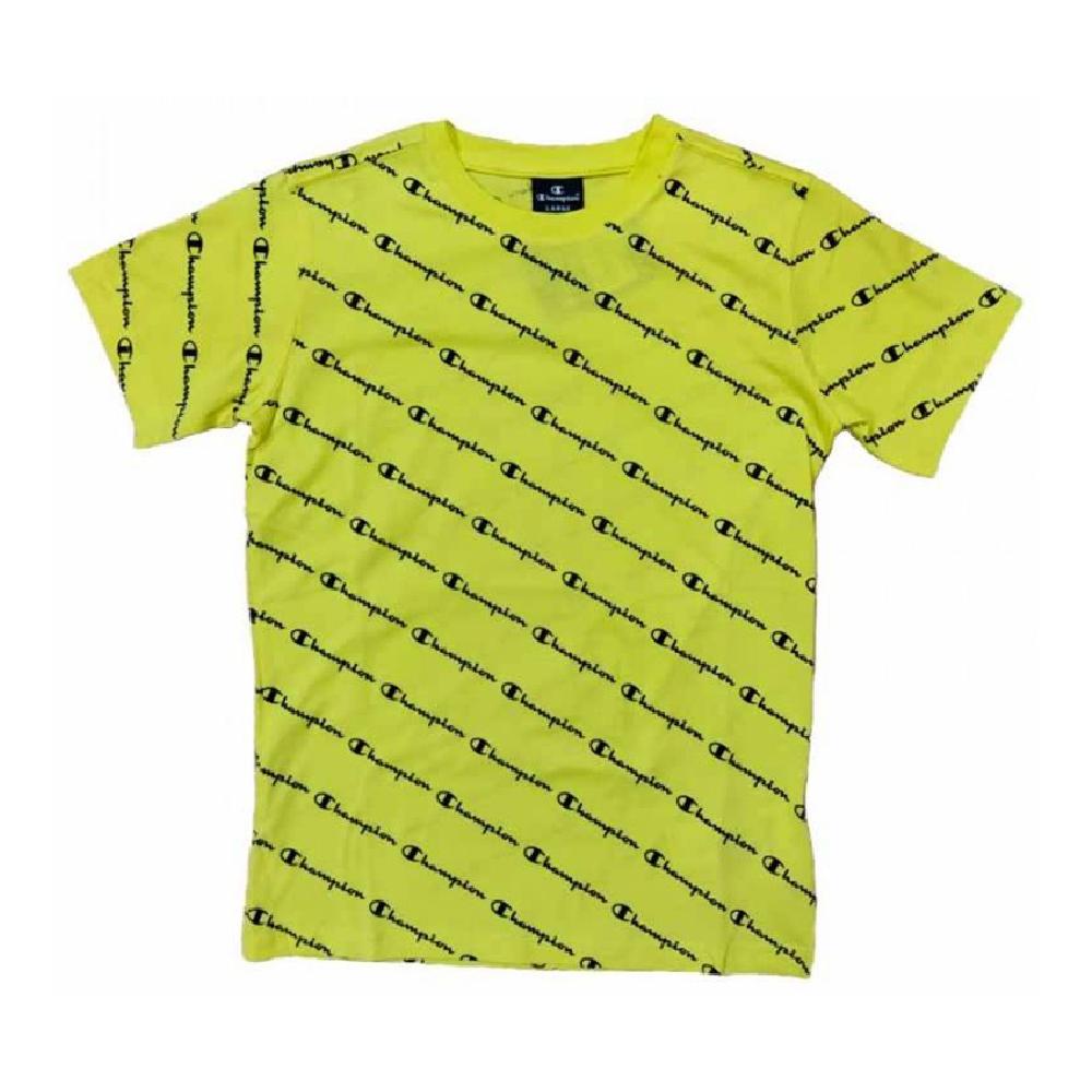 Børne Kortærmet T-shirt Champion Multilogo Gul S