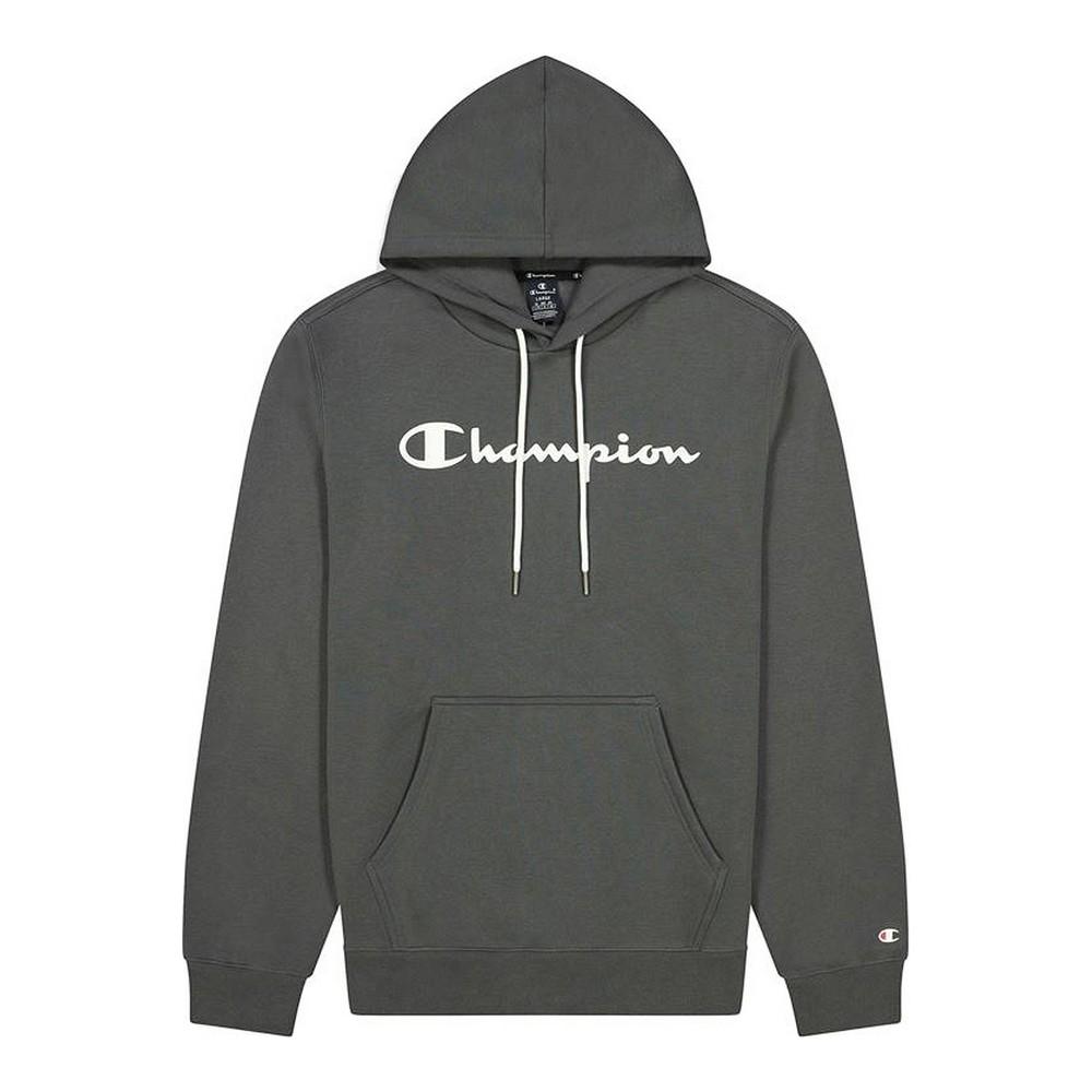 Hættetrøje til Mænd Champion Script Logo Print Mørkegrå XL