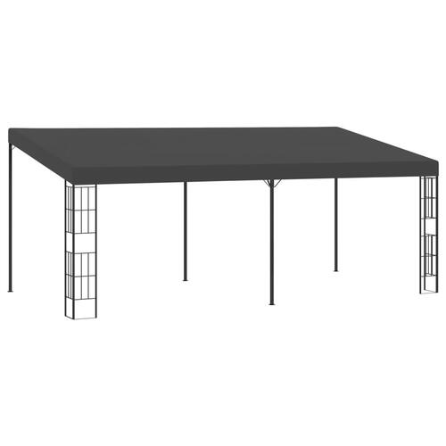 Vægmonteret pavillon 3x6 m stof antracitgrå