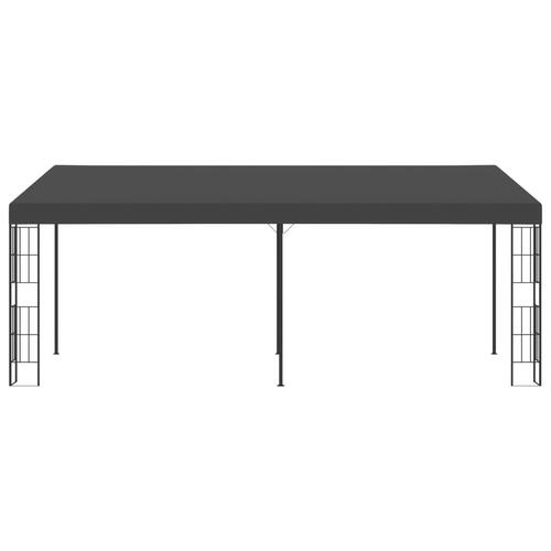 Vægmonteret pavillon 3x6 m stof antracitgrå