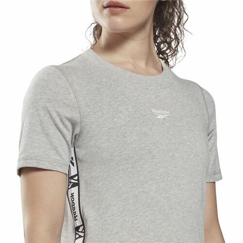 Kortærmet T-shirt til Kvinder Reebok Tape Pack Grå M