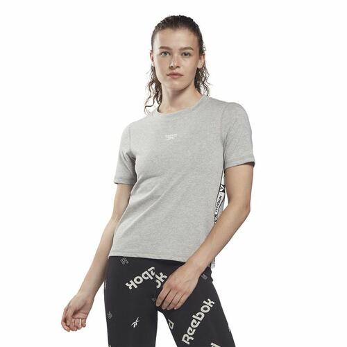 Kortærmet T-shirt til Kvinder Reebok Tape Pack Grå M
