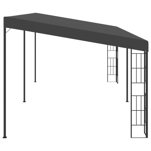 Vægmonteret pavillon 3x6 m stof antracitgrå