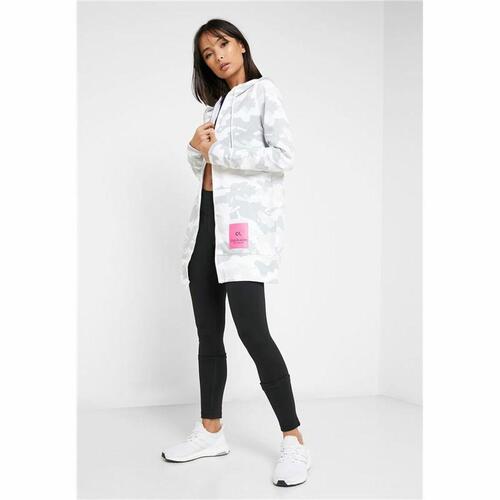 Sportsjakke til damer Calvin Klein Full Zip Hvid L