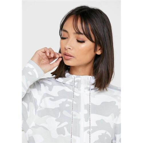 Sportsjakke til damer Calvin Klein Full Zip Hvid L