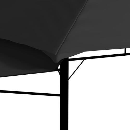 Pavillon med 2 udvidelige tage 3x3x2,75 m 180 g/m² antracitgrå