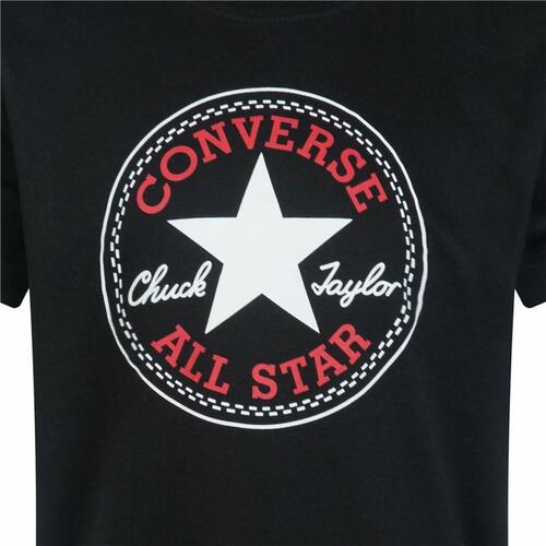 Sportstøj til Børn Converse Core Tee Sort/Grå 3-4 år
