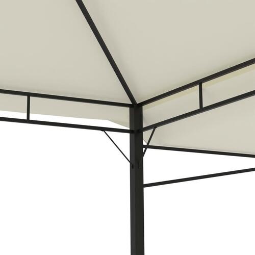 Pavillon med 2 udvidelige tage 3x3x2,75 cm 180 g/m² cremefarvet