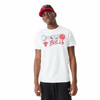 Kortærmet T-shirt til Mænd New Era NBA Infill Graphic Chicago Bulls Hvid XL