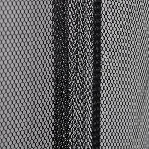 Insektdør med 4 baner netgardin 220 x 100 cm Sort Polyester