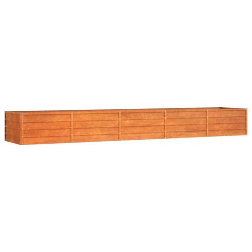 Højbed 400x80x45 cm cortenstål rustfarvet