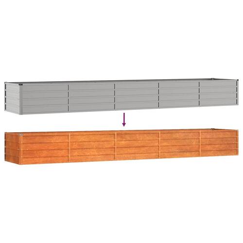 Højbed 400x80x45 cm cortenstål rustfarvet