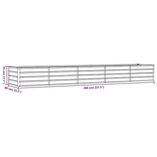 Højbed 400x80x45 cm cortenstål rustfarvet
