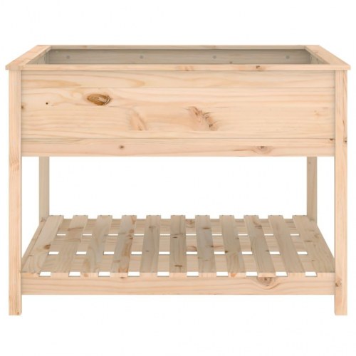 Plantekasse med hylde i massivt fyrretræ - 111,5 x 111,5 x 81 cm