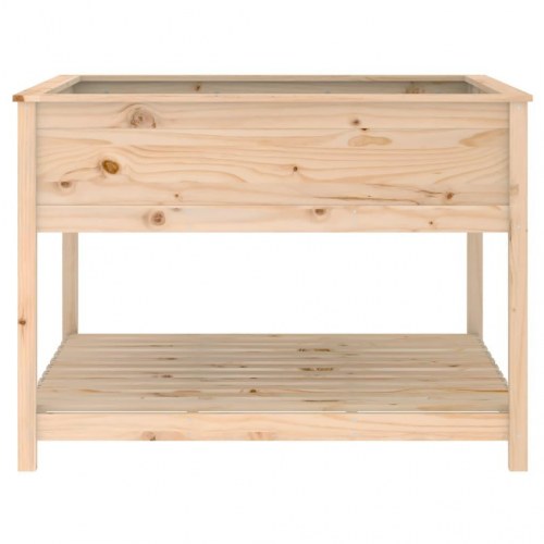 Plantekasse med hylde i massivt fyrretræ - 111,5 x 111,5 x 81 cm