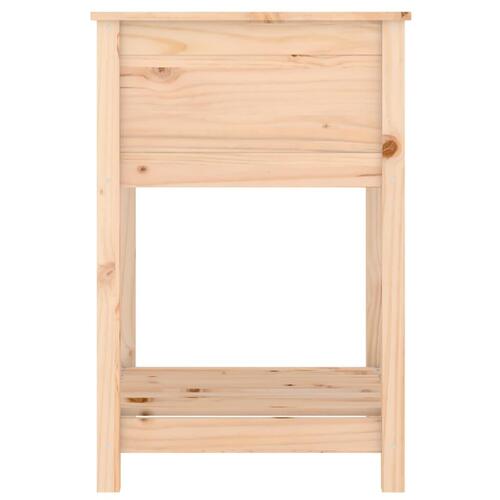 Plantekasse med hylde 54x54x81 cm massivt fyrretræ