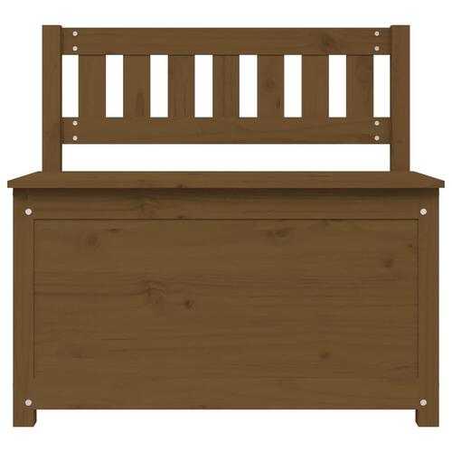 Bænk 80x41x77 cm massivt fyrretræ gyldenbrun