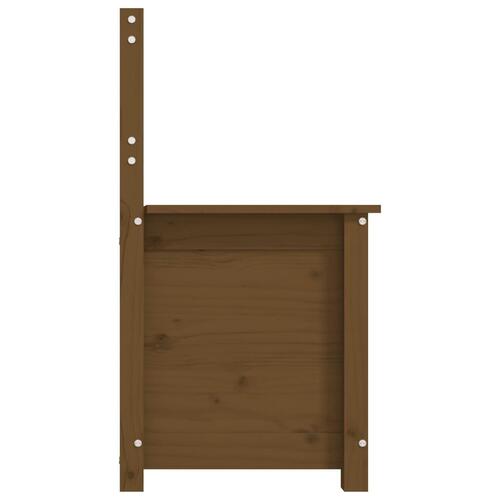 Bænk 80x41x77 cm massivt fyrretræ gyldenbrun