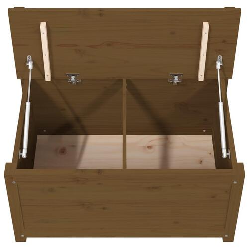 Bænk 80x41x77 cm massivt fyrretræ gyldenbrun