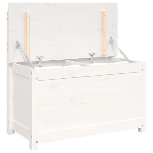 Bænk 80x41x77 cm massivt fyrretræ hvid