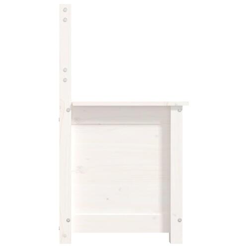 Bænk 80x41x77 cm massivt fyrretræ hvid