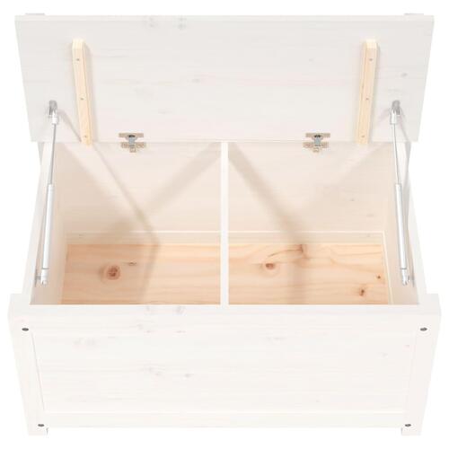 Bænk 80x41x77 cm massivt fyrretræ hvid