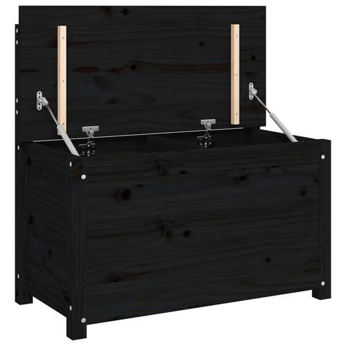 Bænk 80x41x77 cm massivt fyrretræ sort