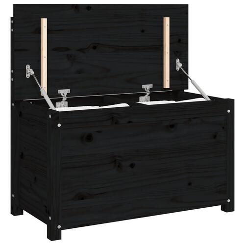 Bænk 80x41x77 cm massivt fyrretræ sort