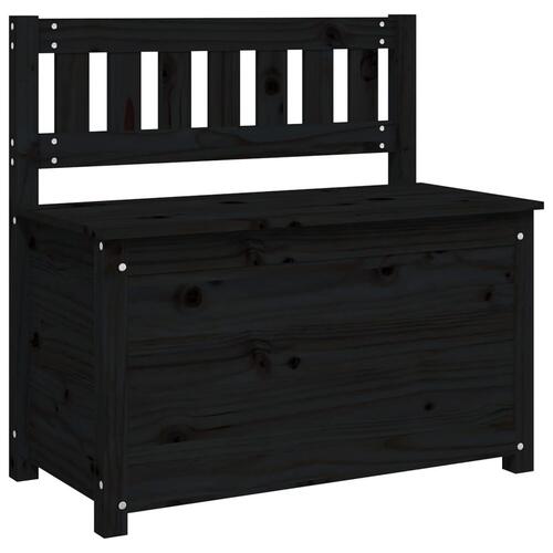 Bænk 80x41x77 cm massivt fyrretræ sort