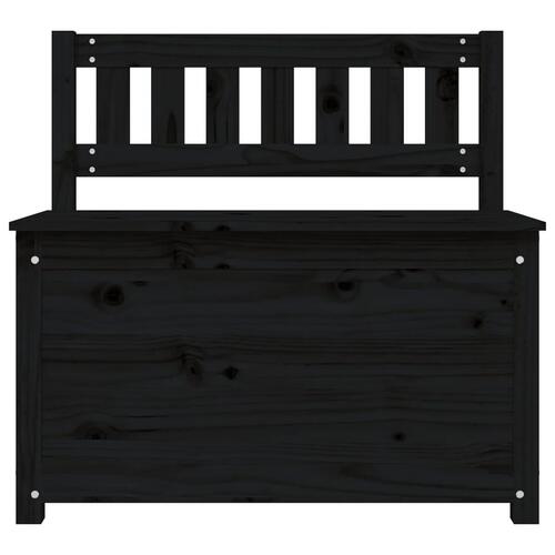 Bænk 80x41x77 cm massivt fyrretræ sort