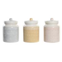 Blik 12 x 12 x 16 cm Blå Pink Gul Dolomite Shabby Chic (3 enheder)