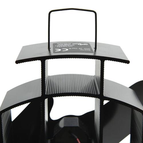 Varmedrevet ovnventilator 2 blade sort