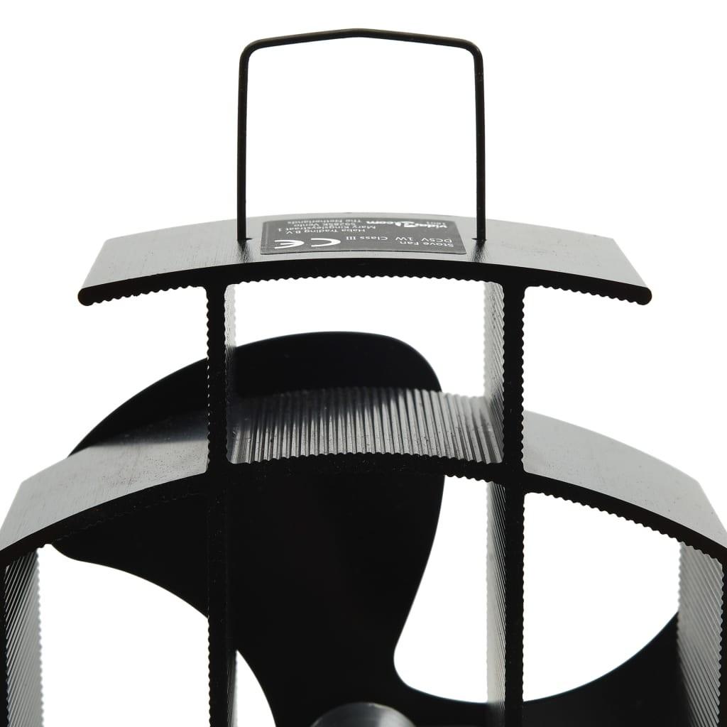 Varmedrevet ovnventilator 3 blade sort