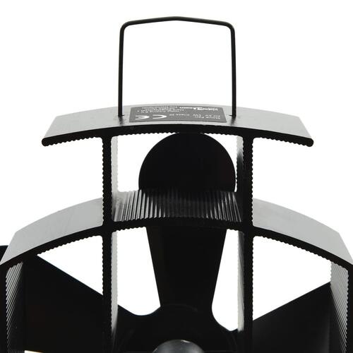 Varmedrevet ovnventilator 5 blade sort