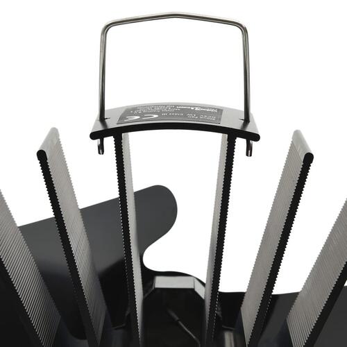 Varmedrevet ovnventilator 2 blade sort