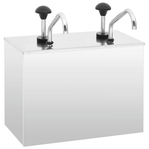 Saucedispenser 2 x 3,5 l rustfrit stål