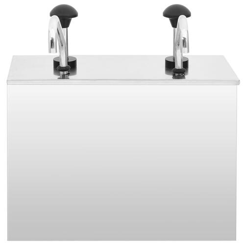 Saucedispenser 2 x 3,5 l rustfrit stål