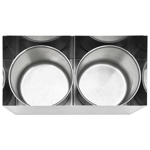 Saucedispenser 2 x 3,5 l rustfrit stål