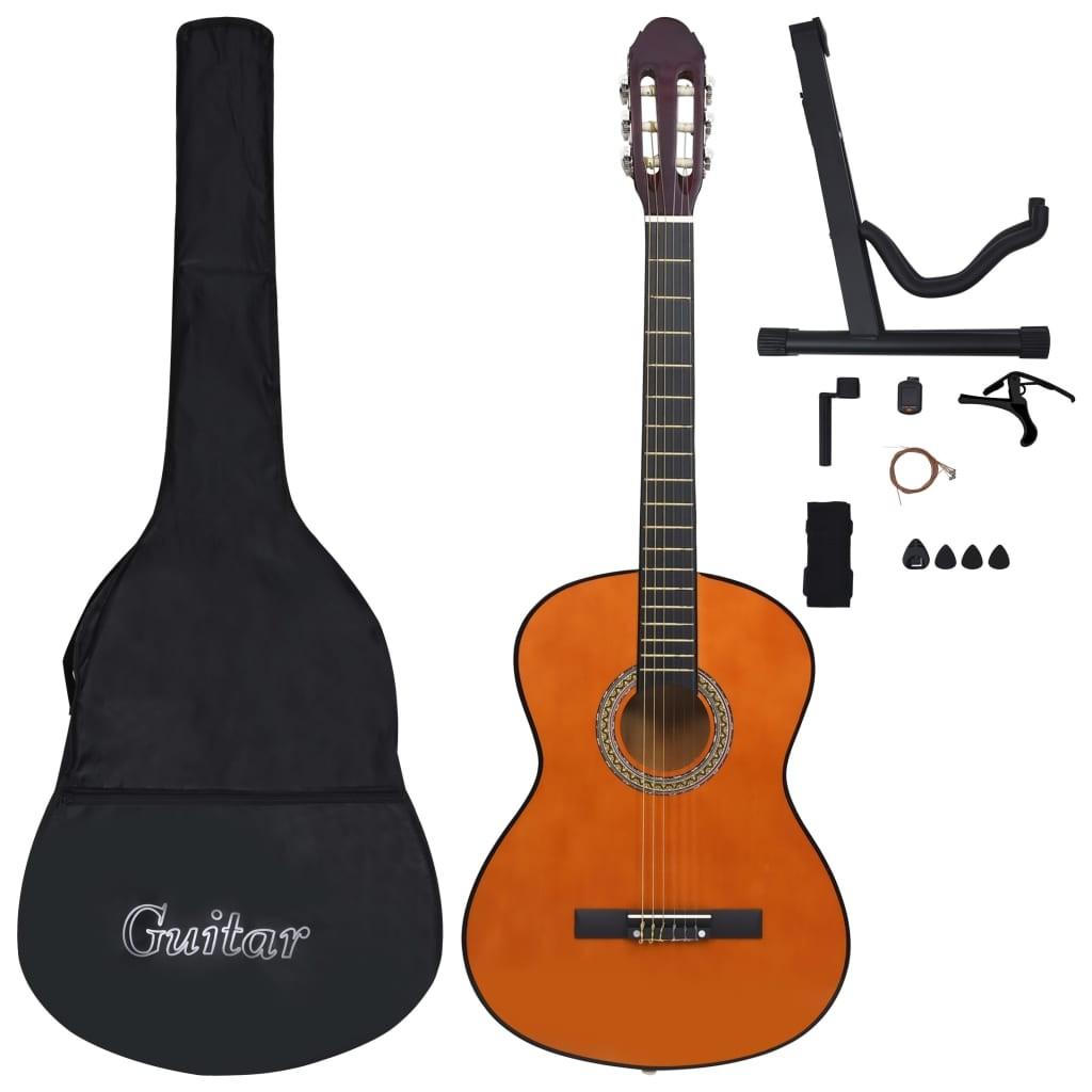 Klassisk guitarsæt til begyndere 12 dele 4/4 39"