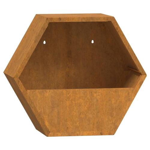 Væghængte plantekasser 2 stk. 30x10x25 cm cortenstål rustfarvet