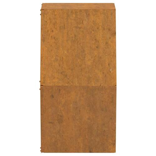 Væghængte plantekasser 2 stk. 30x10x25 cm cortenstål rustfarvet