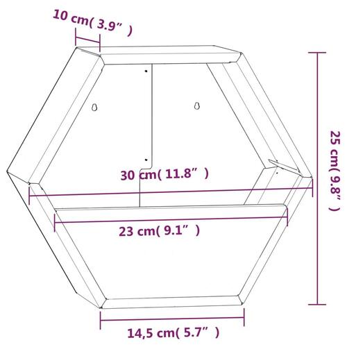 Væghængte plantekasser 2 stk. 30x10x25 cm cortenstål rustfarvet