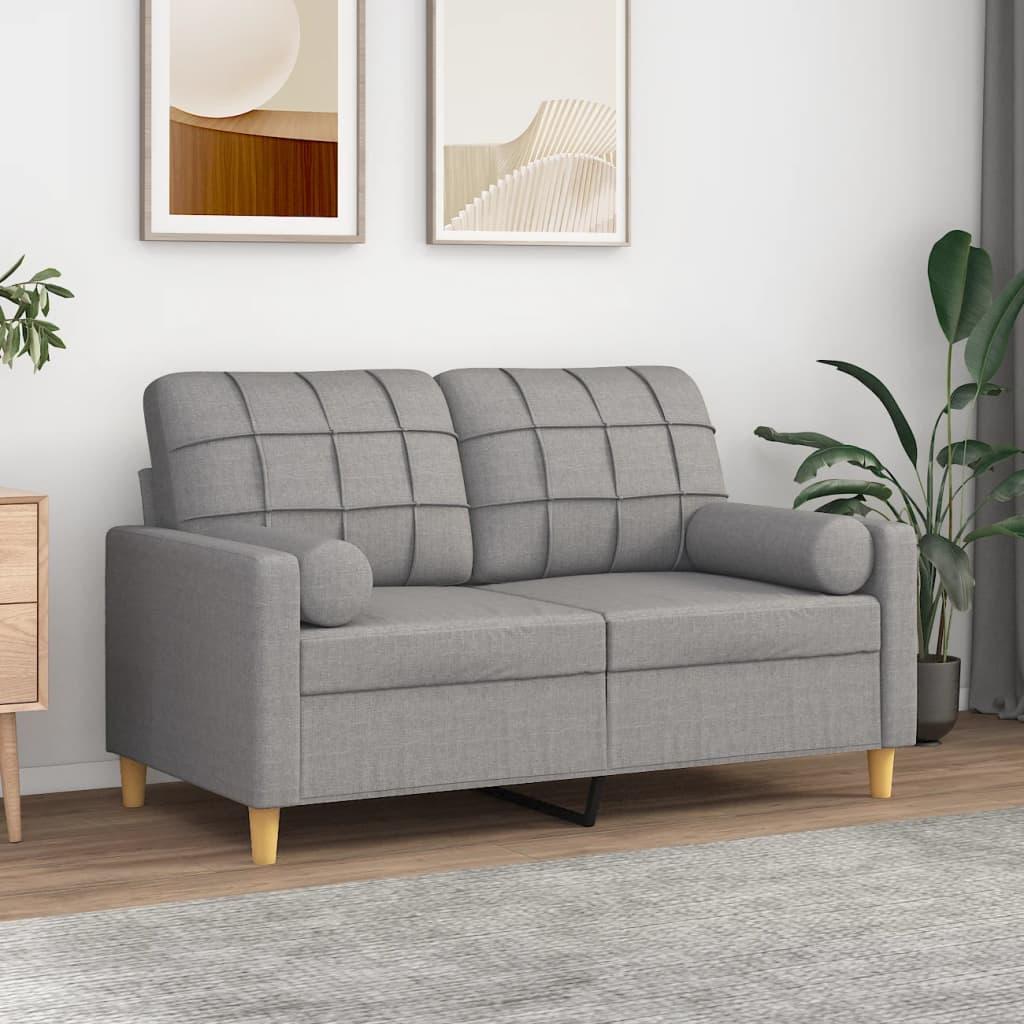 Pyntepuder 2 stk. Ø15x50 cm stof grå