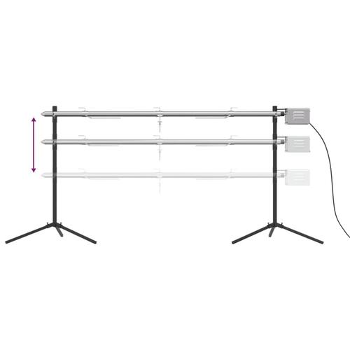 Automatisk grill med motor 150x46,5x82,5 cm rustfrit stål