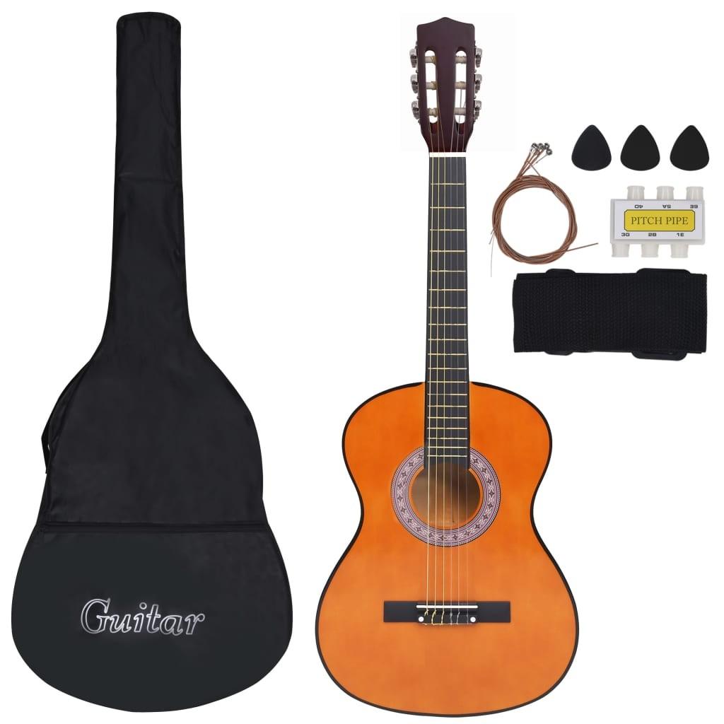 Klassisk guitarsæt til børn og begyndere 8 dele 3/4 36"