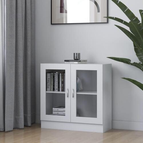 Vitrineskab 82,5x30,5x80 cm spånplade hvid